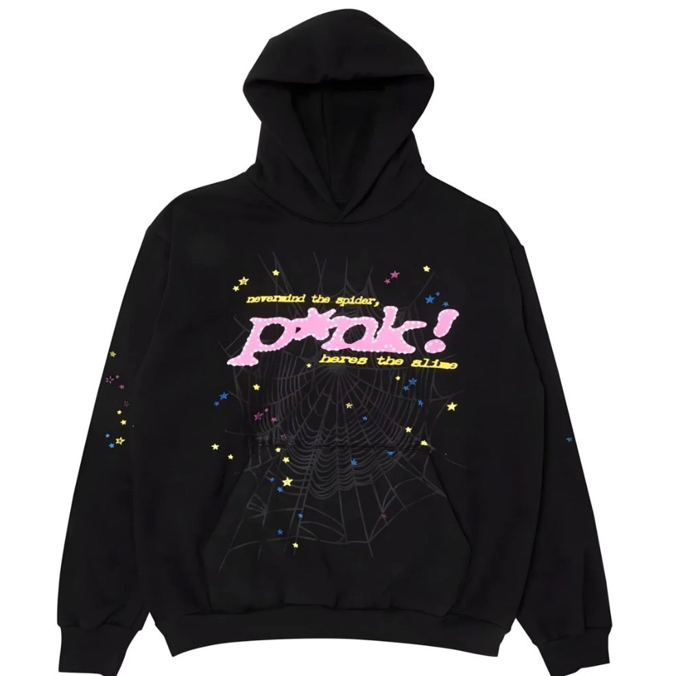Sp5der P*NK Hoodie Black